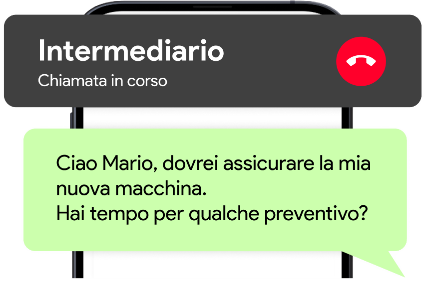 Chat con l'intermediario nell'app ZETA